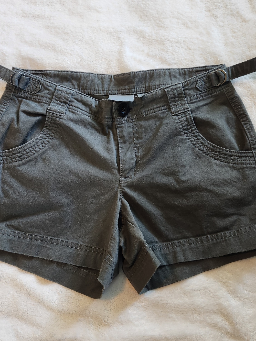 Athleta Olive Green Utility Belted Shorts